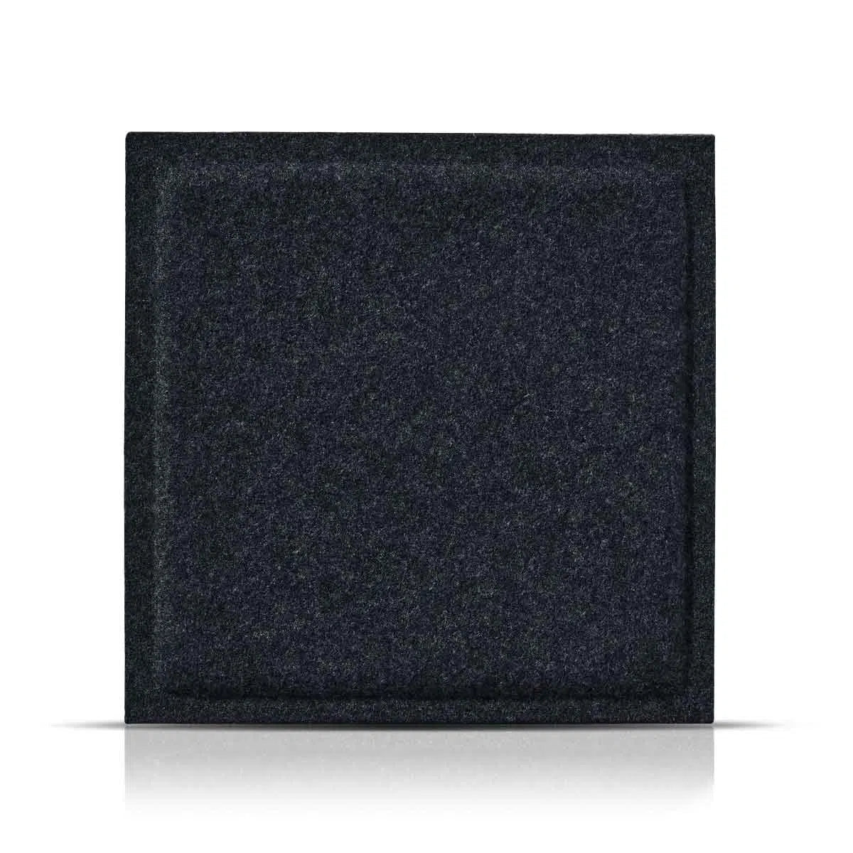 SQUARE BOLD 3D Acoustic Felt Wall Panels on white background BLACK DecorMania.eu