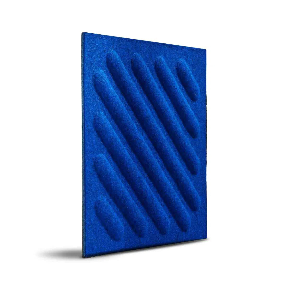 SQUARE RIFT 2 Acoustic 3D Felt Wall Panels on white background INDIGO DecorMania.eu