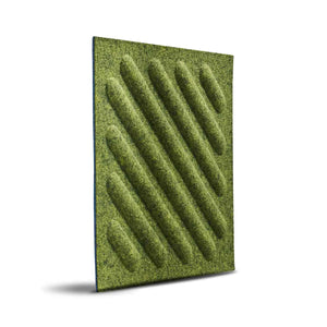SQUARE RIFT 2 Acoustic 3D Felt Wall Panels - OLIVE | DecorMania.eu