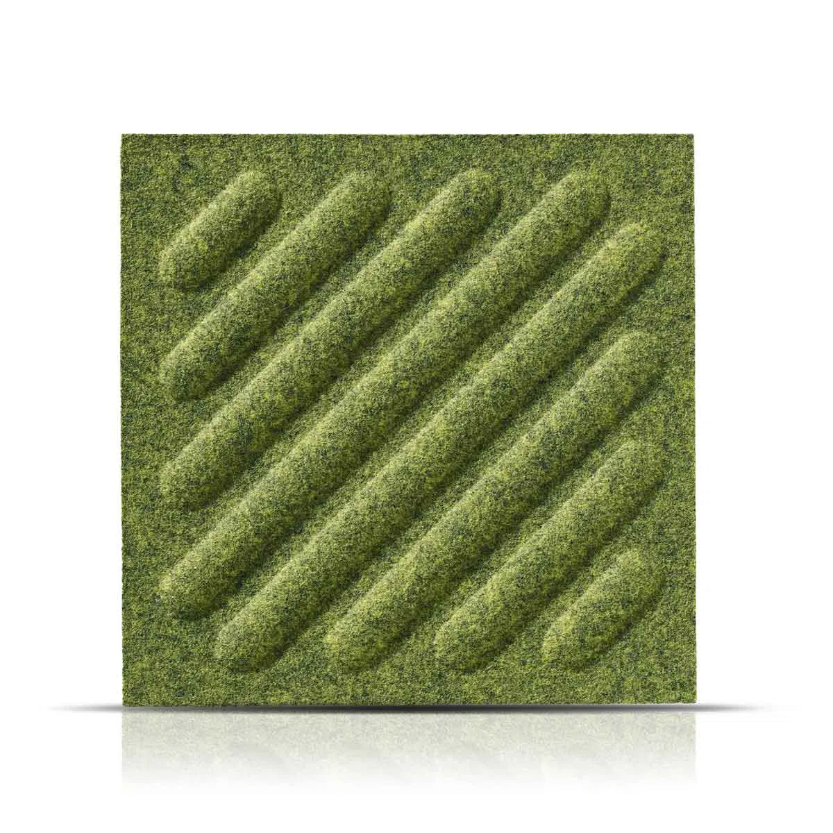 SQUARE RIFT 2 Acoustic 3D Felt Wall Panels on white background OLIVE DecorMania.eu