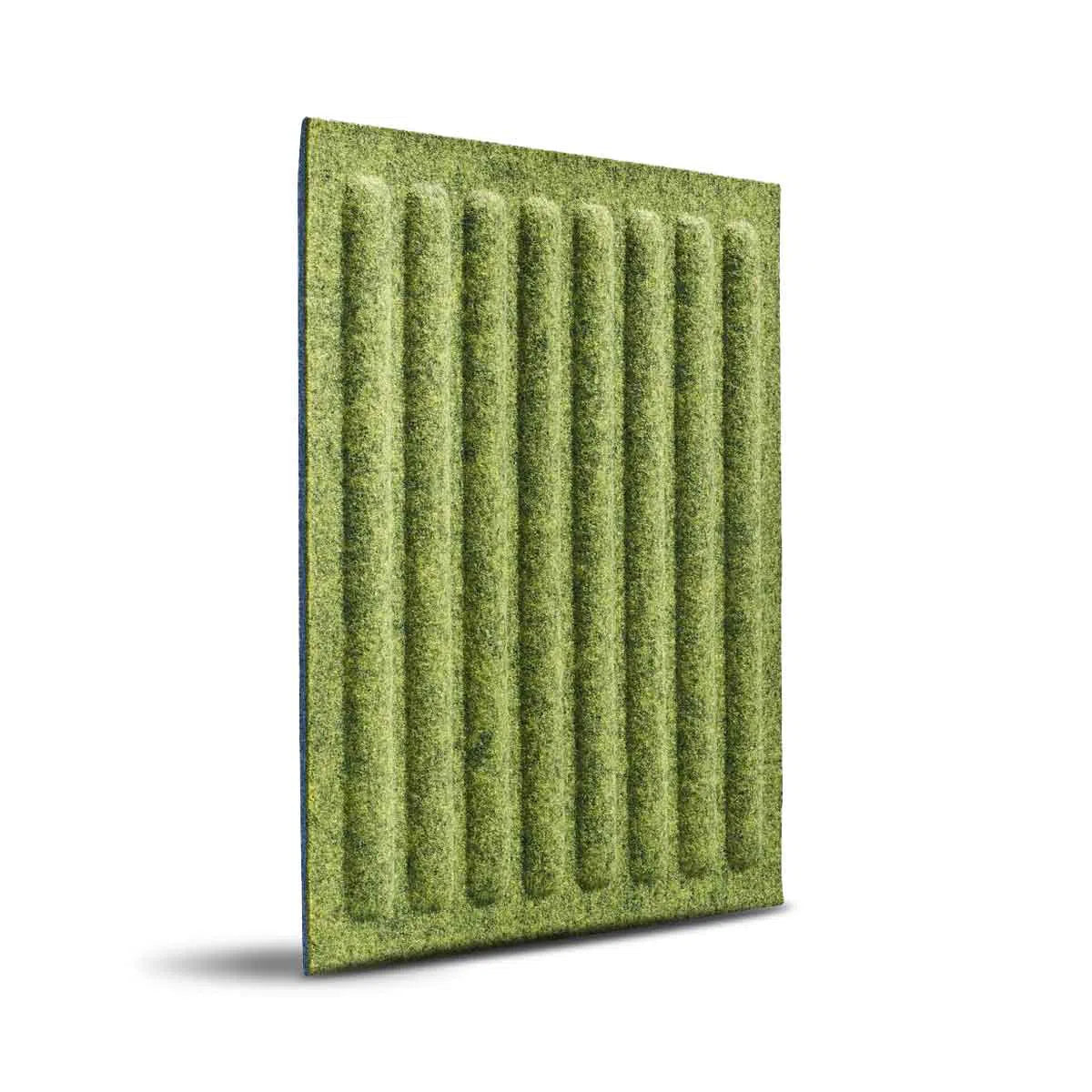 SQUARE RIFT 3D Acoustic Felt Wall Panels on white background OLIVE DecorMania.eu