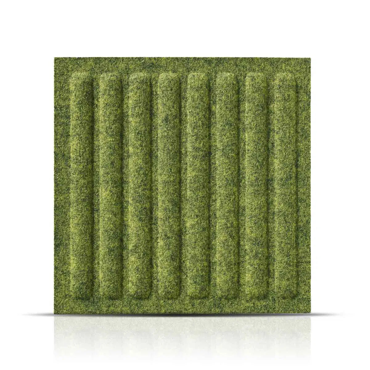 SQUARE RIFT 3D Acoustic Felt Wall Panels on white background OLIVE DecorMania.eu
