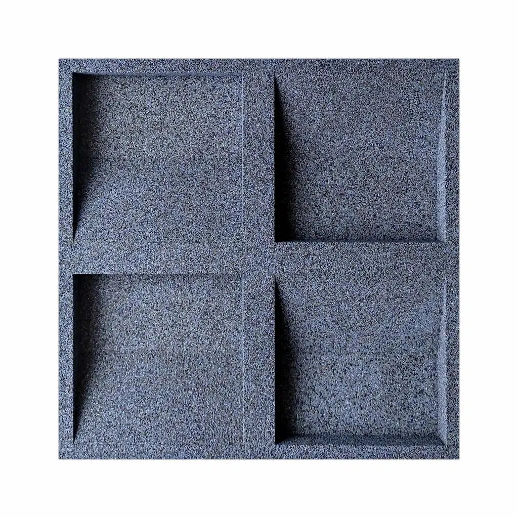 SQUARE 3D Cork Acoustic Wall Panels on white background BLUE DecorMania.eu