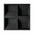 SQUARE 3D Cork Acoustic Wall Panels on white background BLACK DecorMania.eu