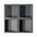 SQUARE 3D Cork Acoustic Wall Panels on white background GREY DecorMania.eu