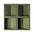 SQUARE 3D Cork Acoustic Wall Panels on white background GREEN DecorMania.eu