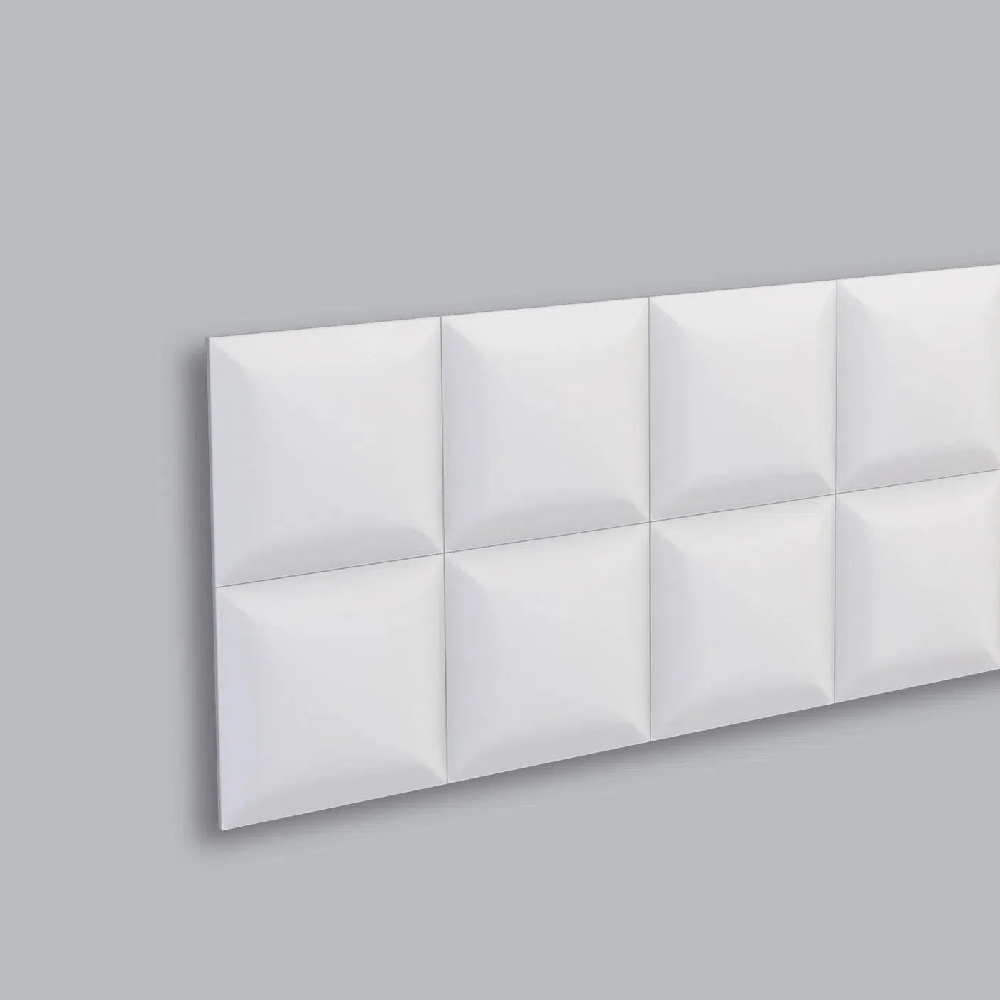 SQUARE 3D Polyurethane Wall Art Panel  on white background DecorMania.eu
