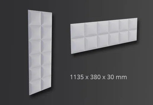 SQUARE 3D Polyurethane Wall Art Panel  on grey background DecorMania.eu