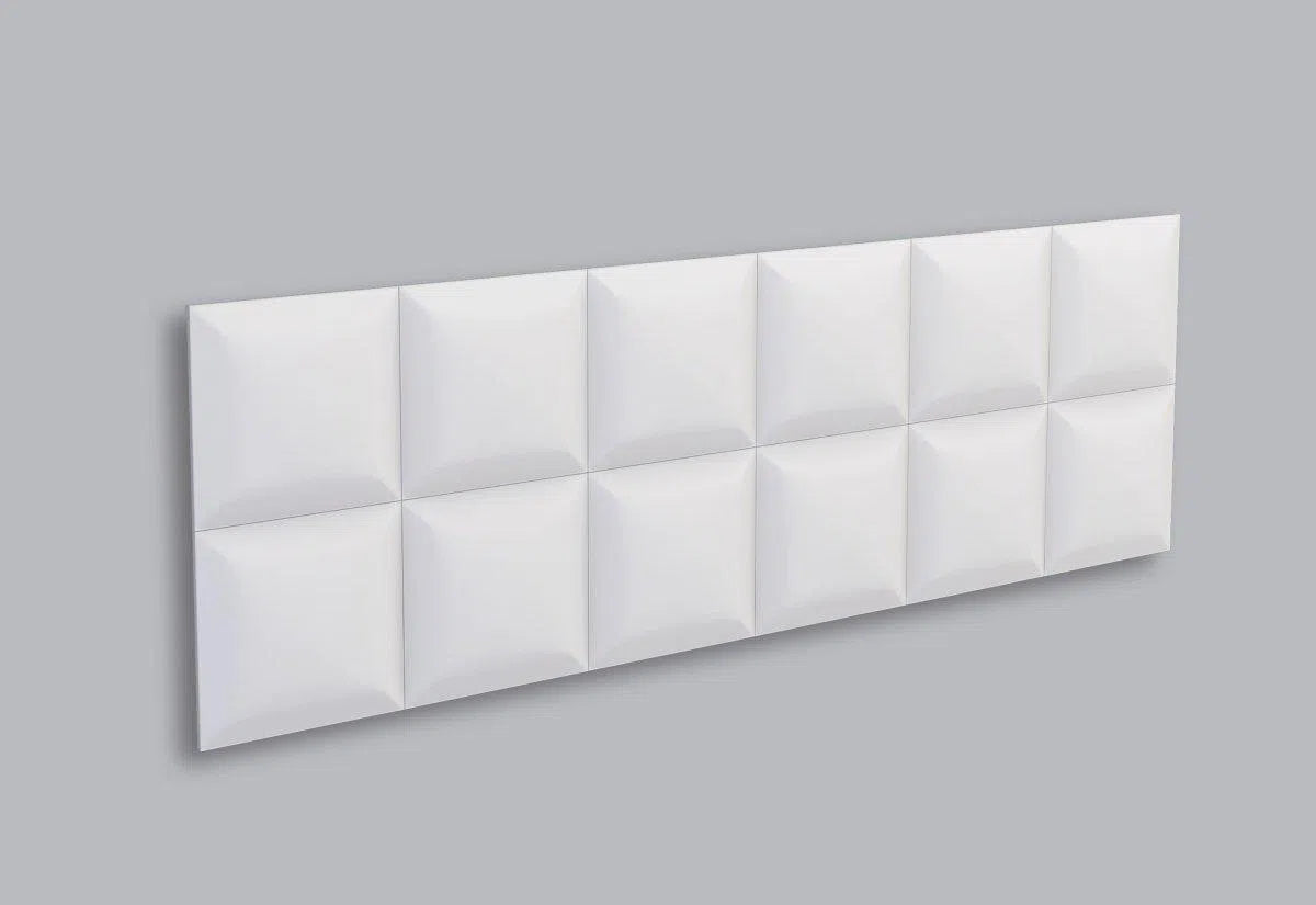 SQUARE 3D Polyurethane Wall Art Panel  on light grey background DecorMania.eu