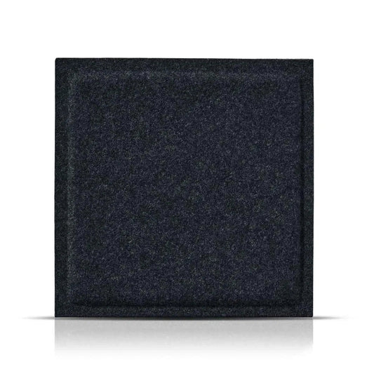 SQUARE BOLD Acoustic 3D Felt Wall Panels on white background BLACK DecorMania.eu