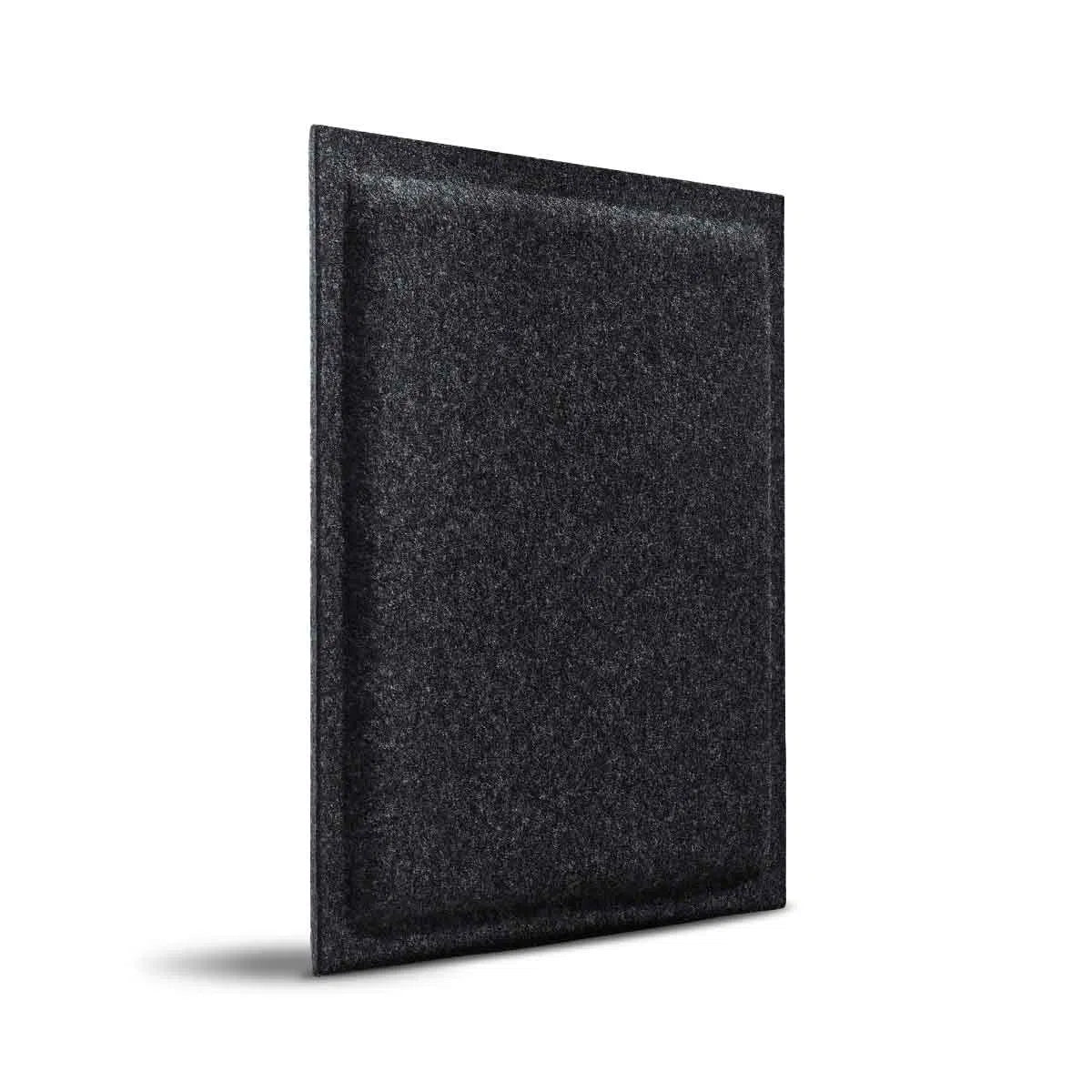 SQUARE BOLD Acoustic 3D Felt Wall Panels on white background BLACK DecorMania.eu