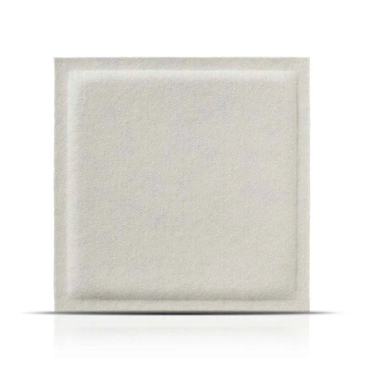 SQUARE BOLD Acoustic 3D Felt Wall Panels on white background CREAM DecorMania.eu