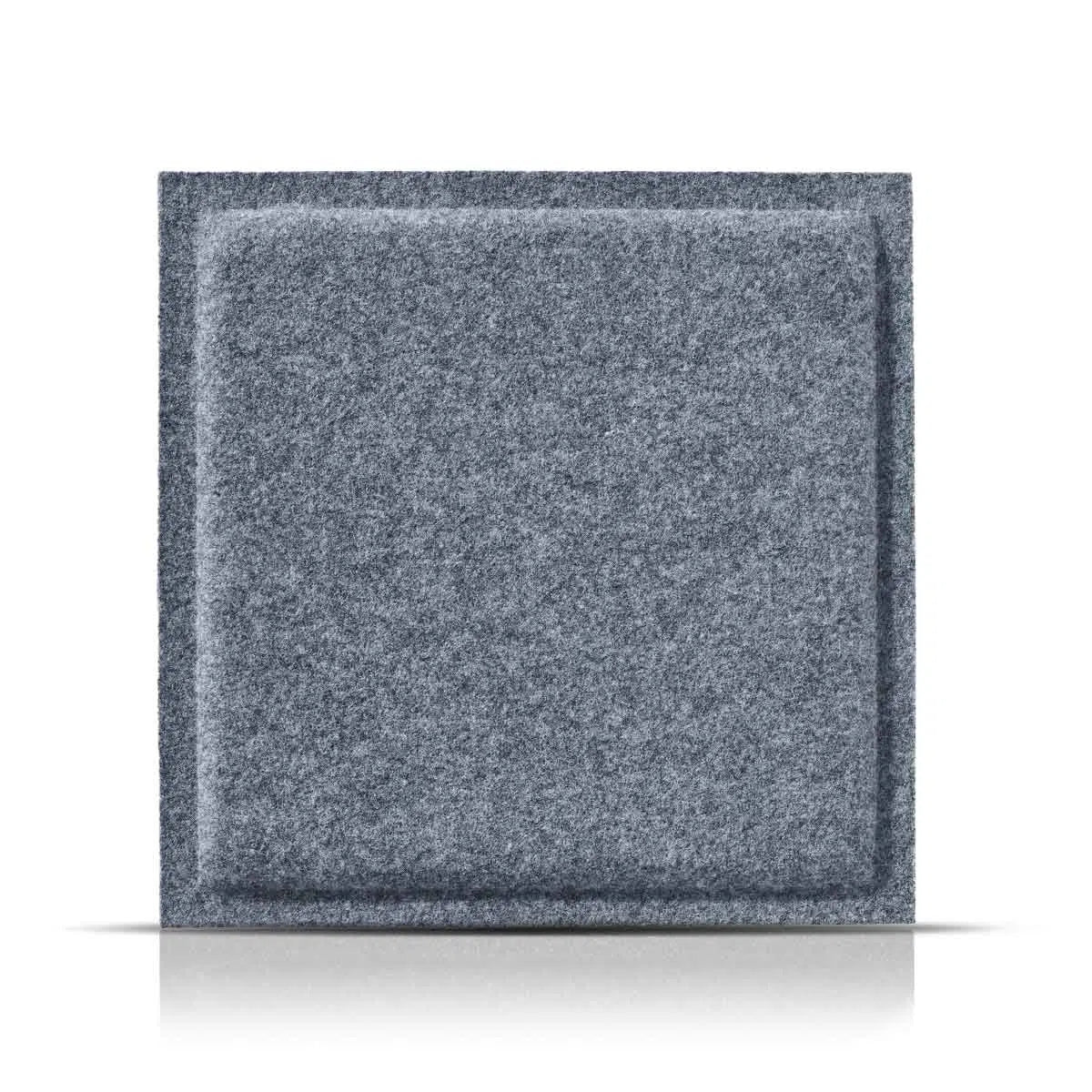 SQUARE BOLD Acoustic 3D Felt Wall Panels on white background GREY DecorMania.eu
