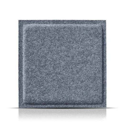 SQUARE BOLD Acoustic 3D Felt Wall Panels on white background GREY DecorMania.eu