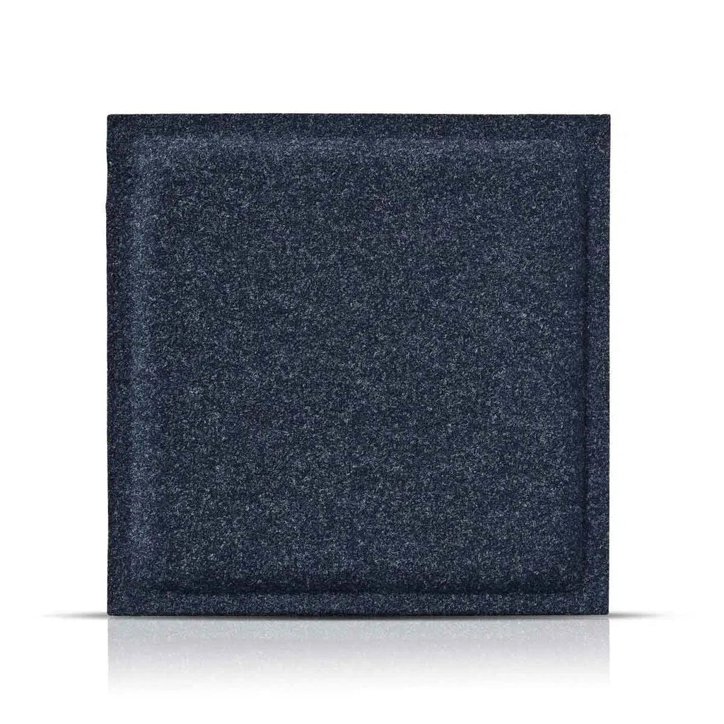 SQUARE BOLD Acoustic 3D Felt Wall Panels on white background NAVY Decormania.eu