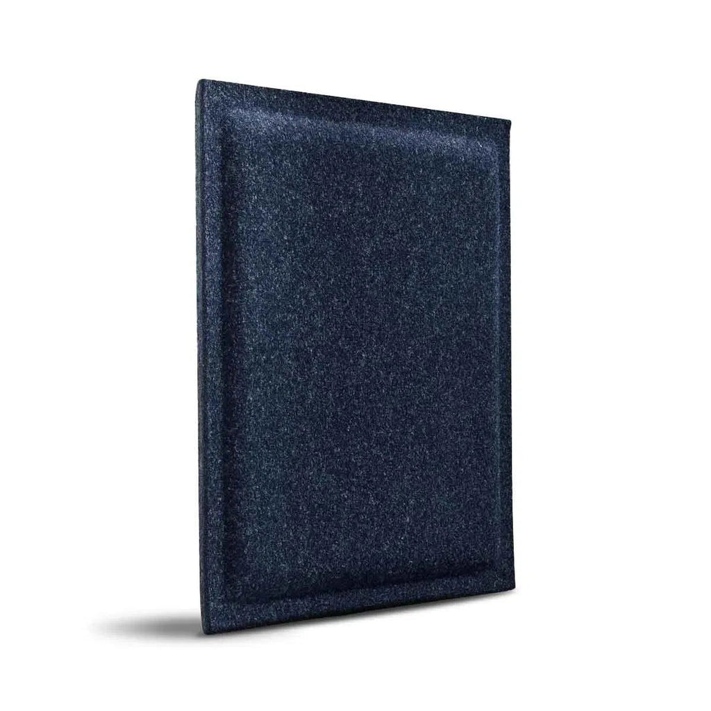 SQUARE BOLD Acoustic 3D Felt Wall Panels on white background NAVY Decormania.eu
