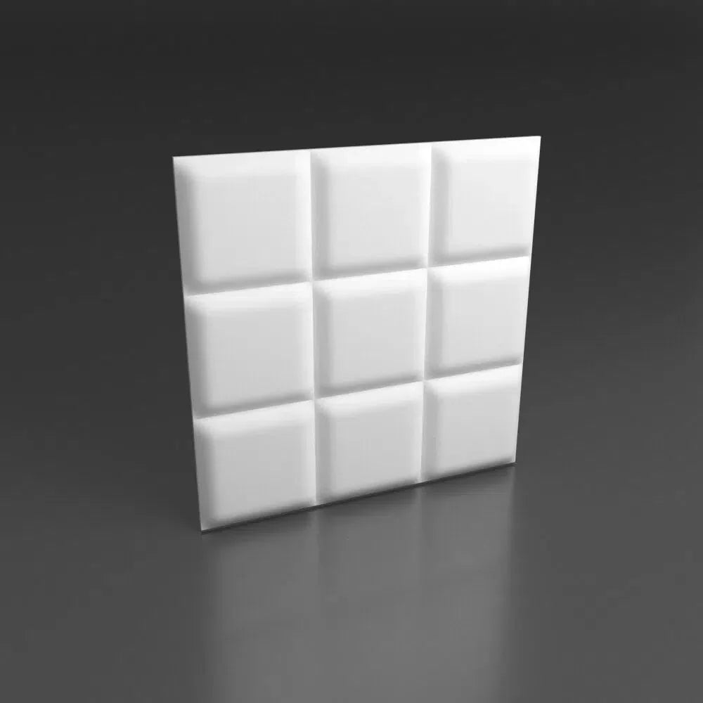 SQUARE Polystyrene Wall Art – 3D Decorative Panels on grey background DecorMania.eu