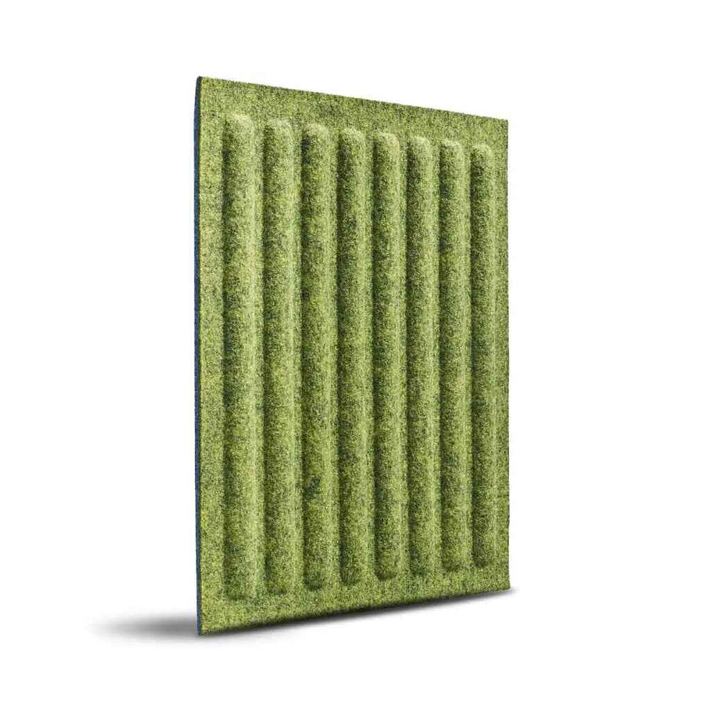SQUARE RIFT Acoustic 3D Felt Wall Panels on white background OLIVE DecorMania.eu