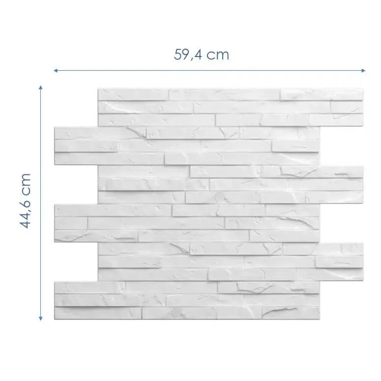 STONE Polystyrene Wall Art – 3D Decorative Panels on white background with measurements DecorMania.eu