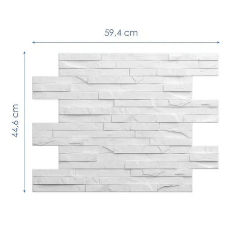 STONE Polystyrene Wall Art – 3D Decorative Panels on white background with measurements DecorMania.eu