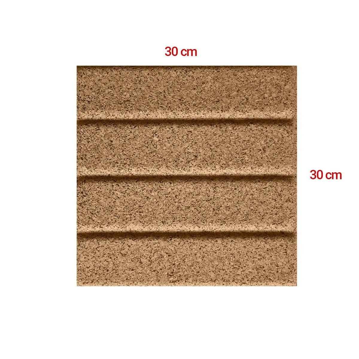 STRIPES 3D Cork Acoustic Wall Panels - box of 4 dimensions on white background DecorMania.eu