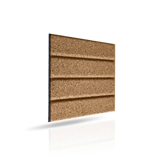 STRIPES Cork Acoustic Wall Panels - box of 4 on white background DecorMania.eu