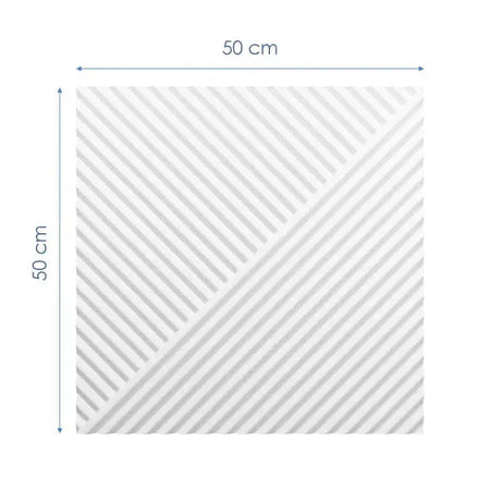 STRIPES 2 Polystyrene Wall Art – 3D Decorative Panels on white background with dimensions DecorMania.eu