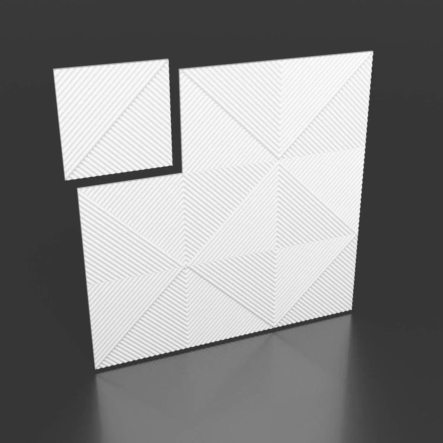 STRIPES 2 Polystyrene Wall Art – 3D Decorative Panels on grey background DecorMania.eu