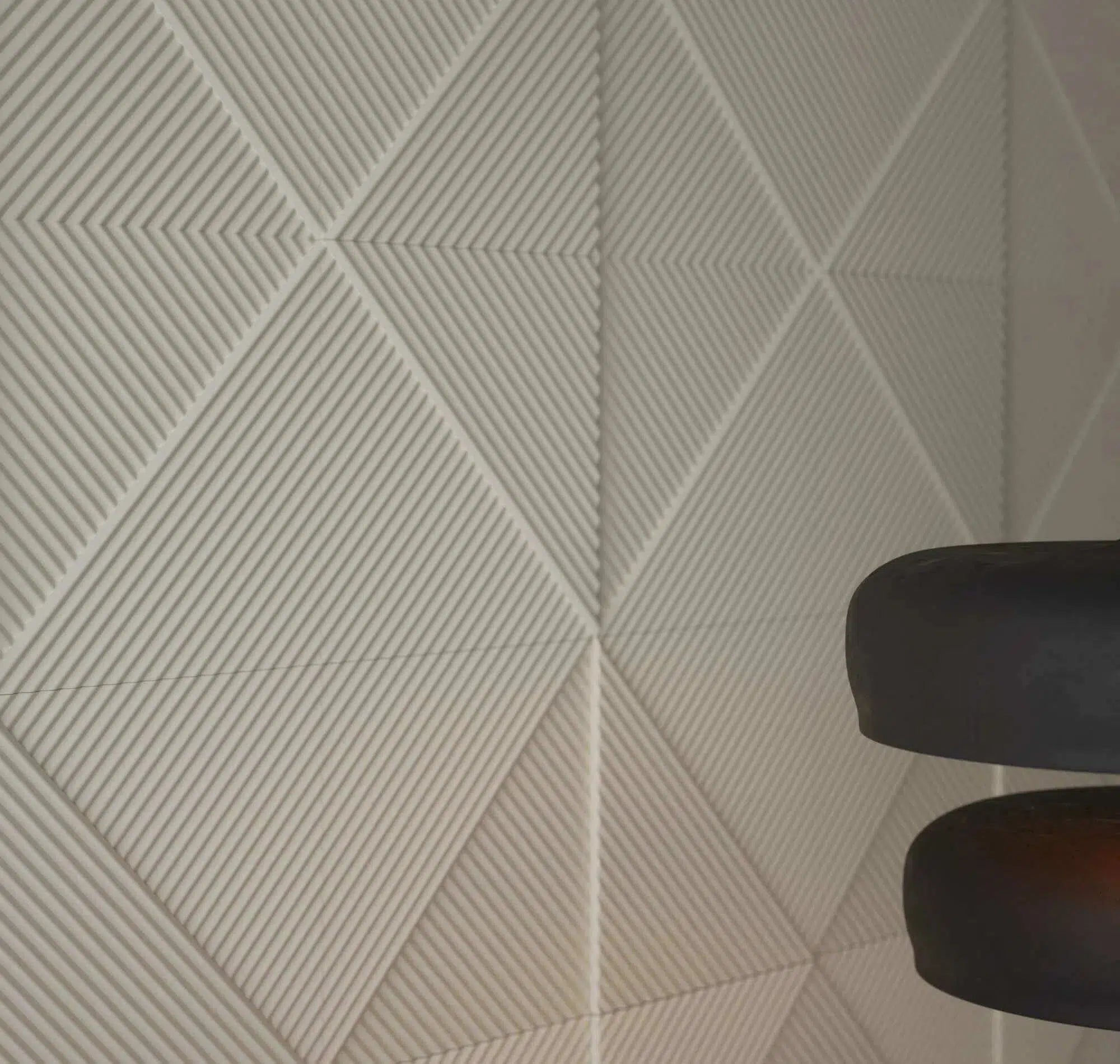 STRIPES 2 Polystyrene Wall Art – 3D Decorative Panels white colour texture closeup DecorMania.eu