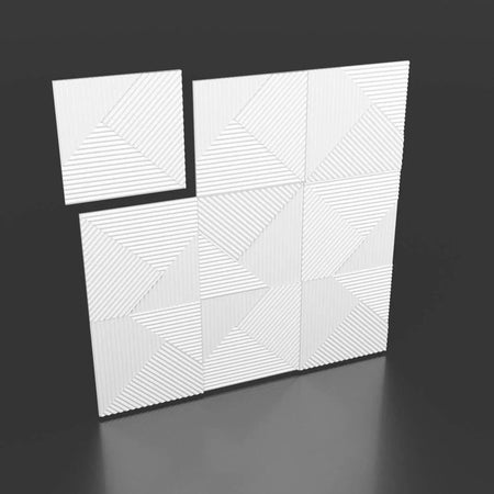 STRIPES Polystyrene Wall Art – 3D Decorative Panels on grey background DecorMania.eu