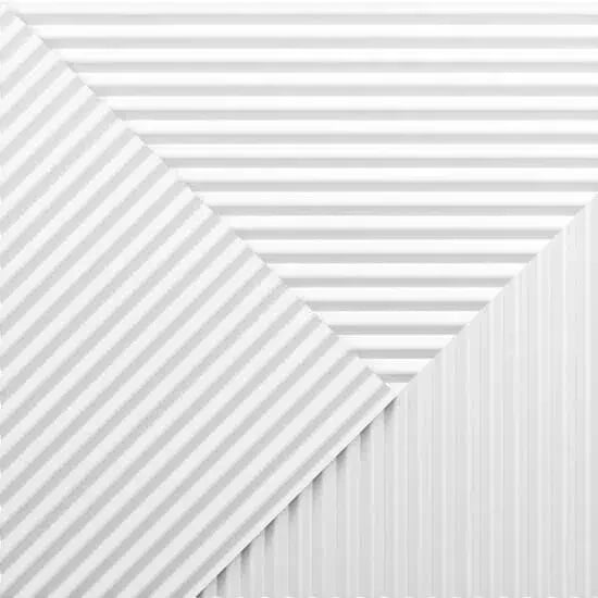 STRIPES Polystyrene Wall Art – 3D Decorative Panels white colour texture closeup DecorMania.eu