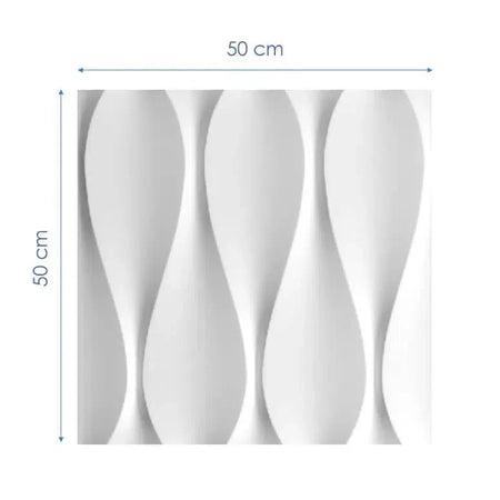 SANDGLASS Polystyrene Wall Art – 3D Decorative Panels on white background with dimensions DecorMania.eu