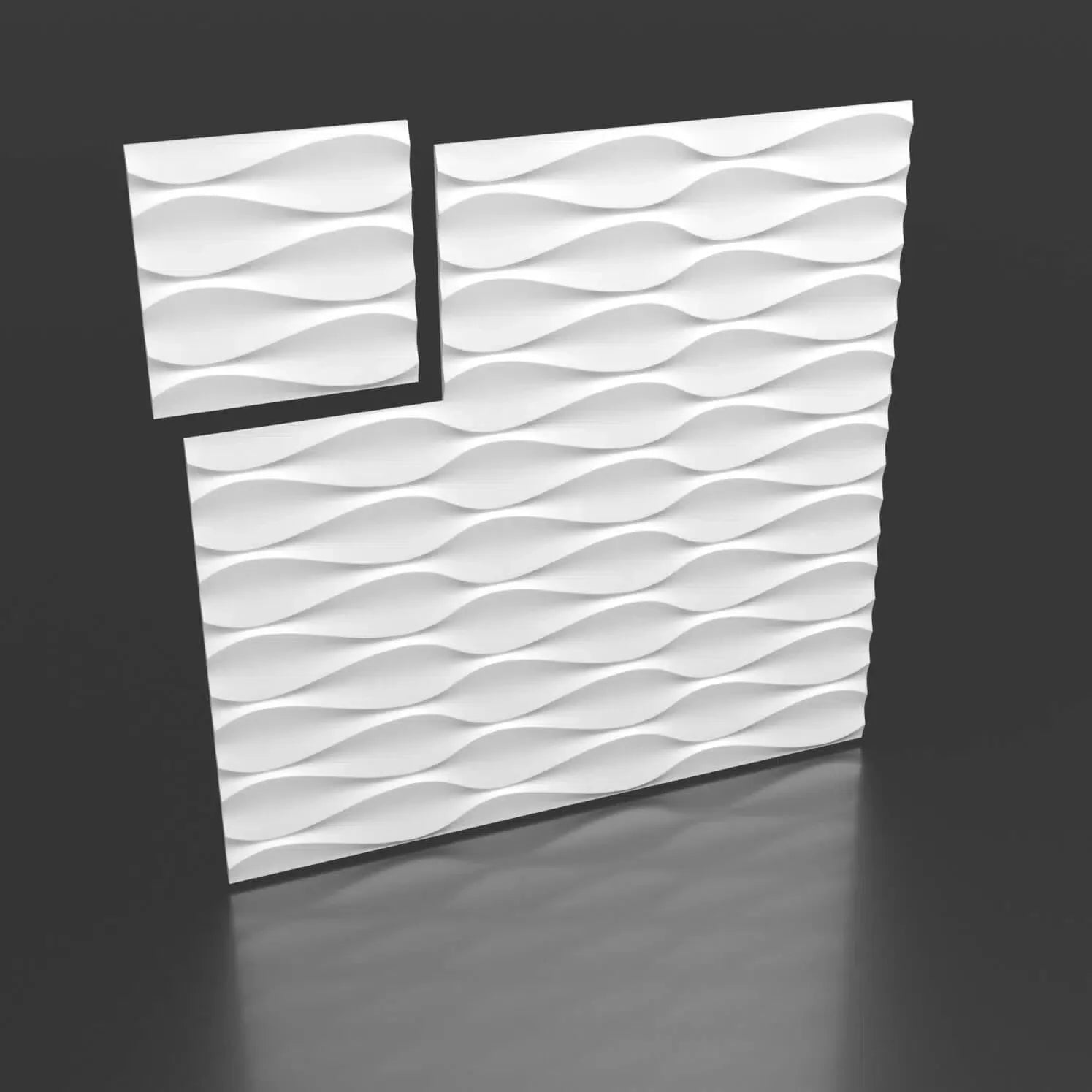 SANDGLASS Polystyrene Wall Art – 3D Decorative Panels on grey colour background DecorMania.eu