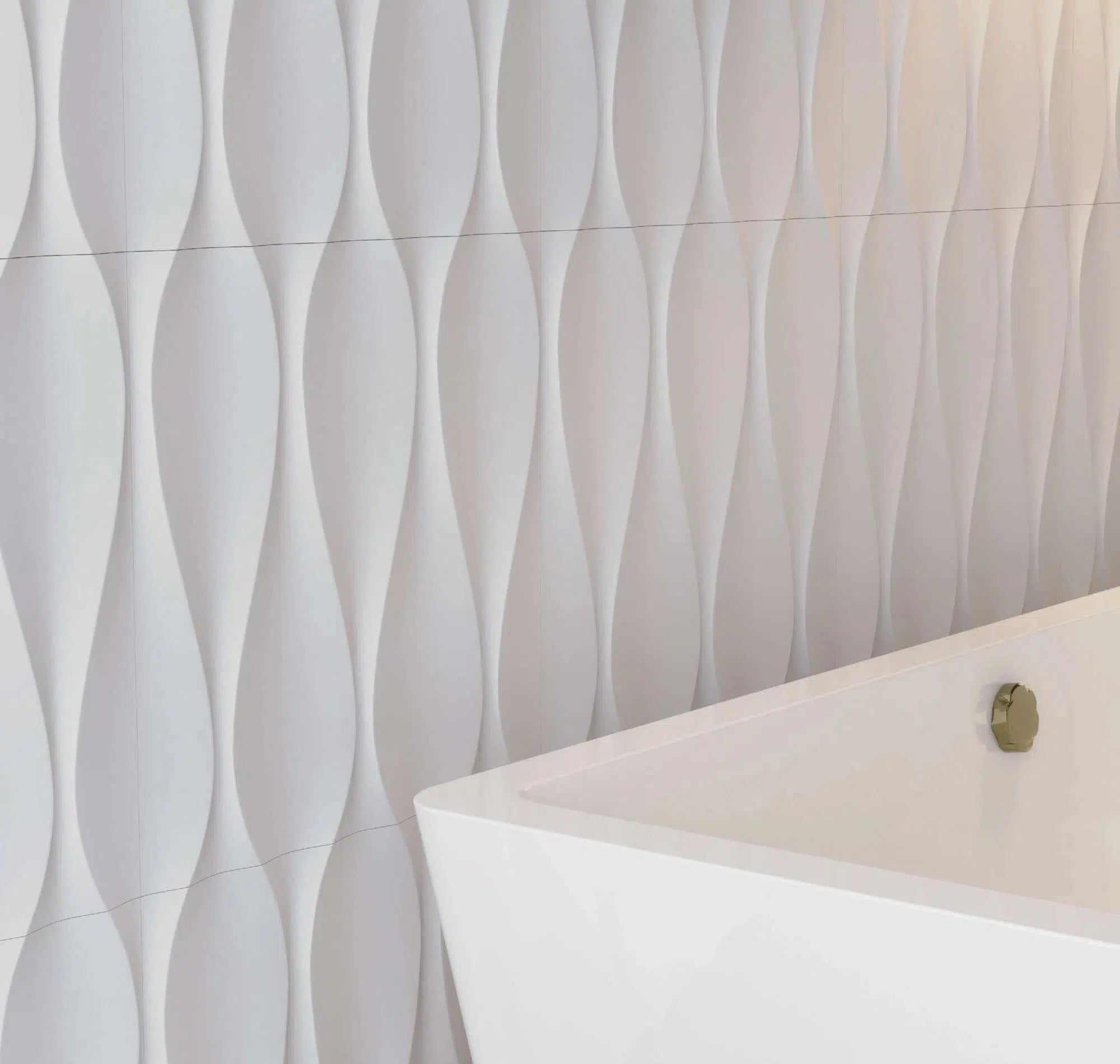 SANDGLASS Polystyrene Wall Art – 3D Decorative Panels in white colour interior DecorMania.eu