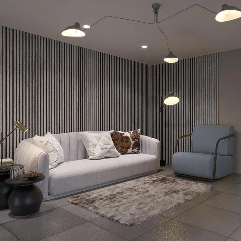 Siberian Acoustic Wood Slat Wall Panel living room interior DecorMania.eu