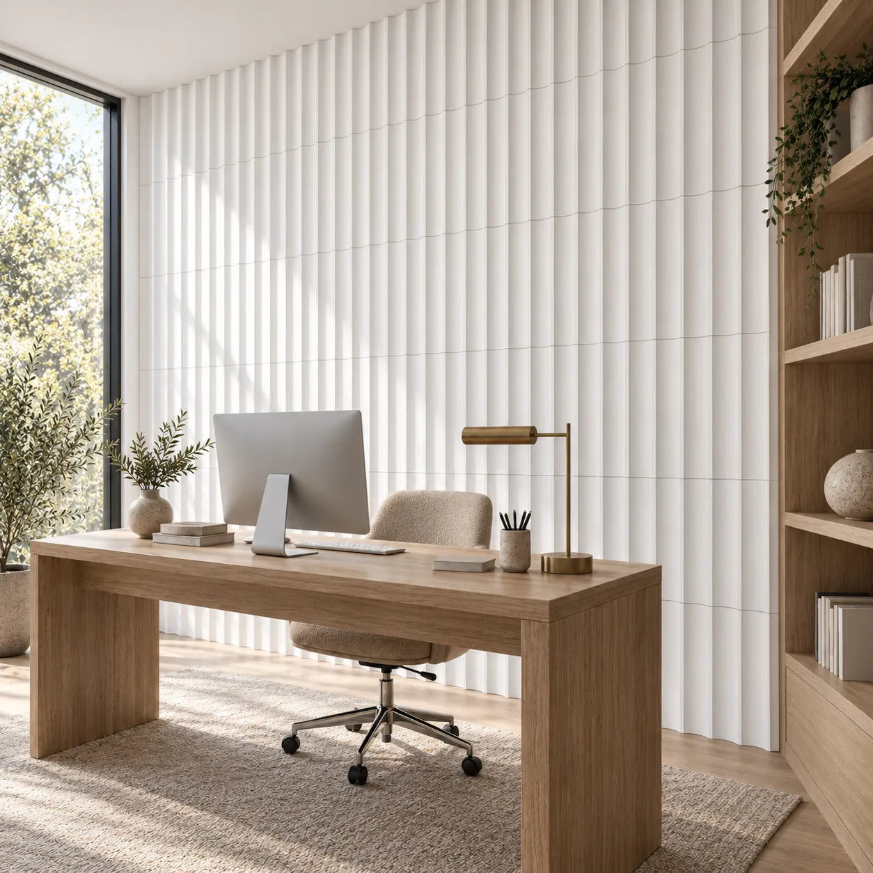 Fluted Slats 3D-Gips-Wandpaneele 