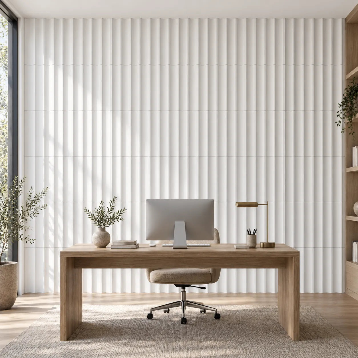 Fluted Slats 3D-Gips-Wandpaneele 
