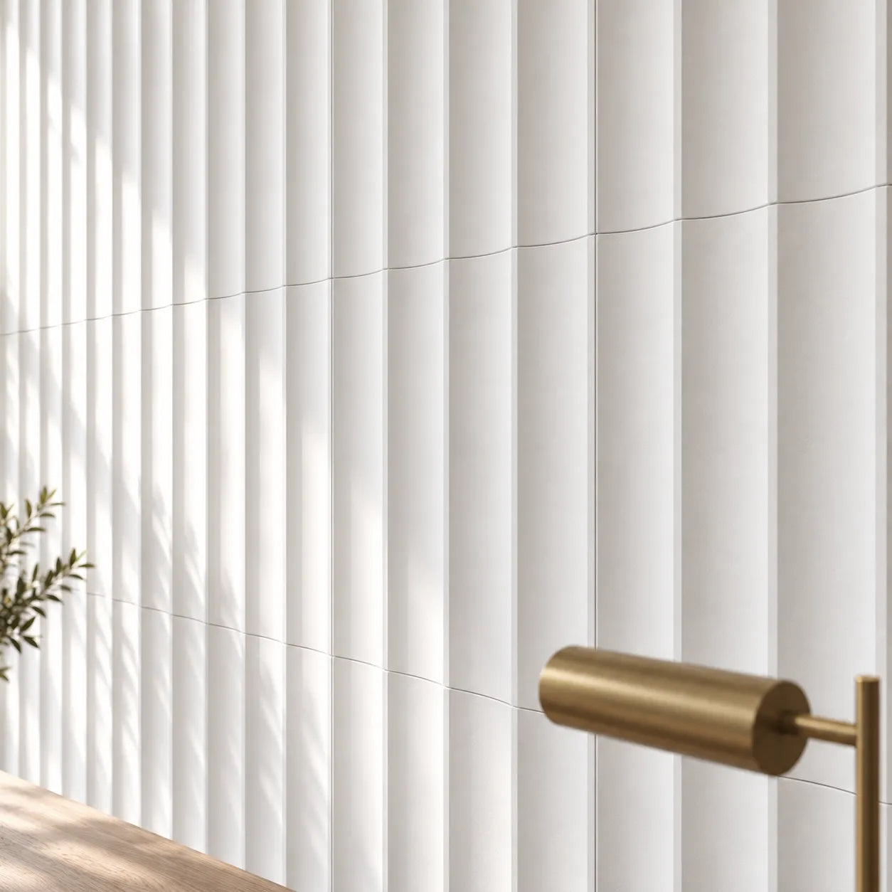 Fluted Slats 3D-Gips-Wandpaneele 