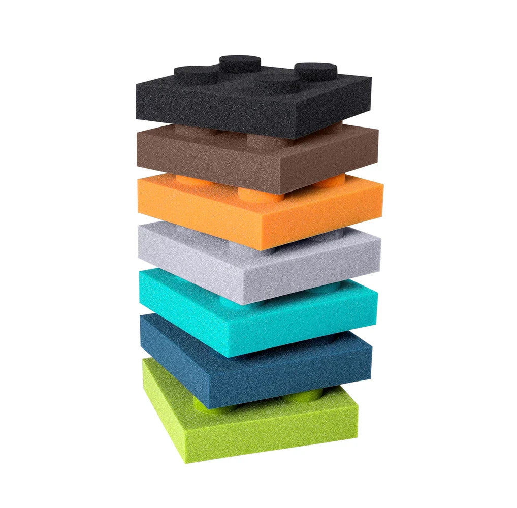 Soft Foam Wall Panels - BUILDING BLOCKS For Kids 25x25 on white background DecorMania EU