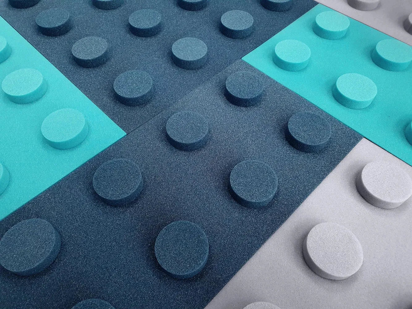 Soft Foam Wall Panels - BUILDING BLOCKS For Kids 25x75 blue composition DecorMania EU