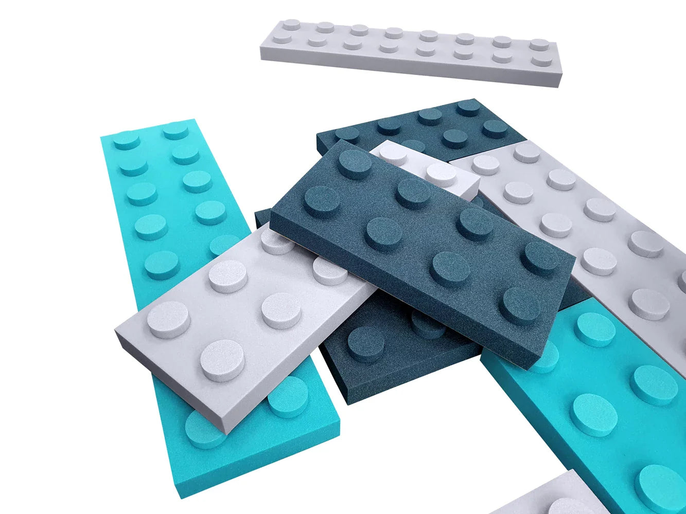 Soft Foam Wall Panels - BUILDING BLOCKS For Kids 25x75 on white background DecorMania EU