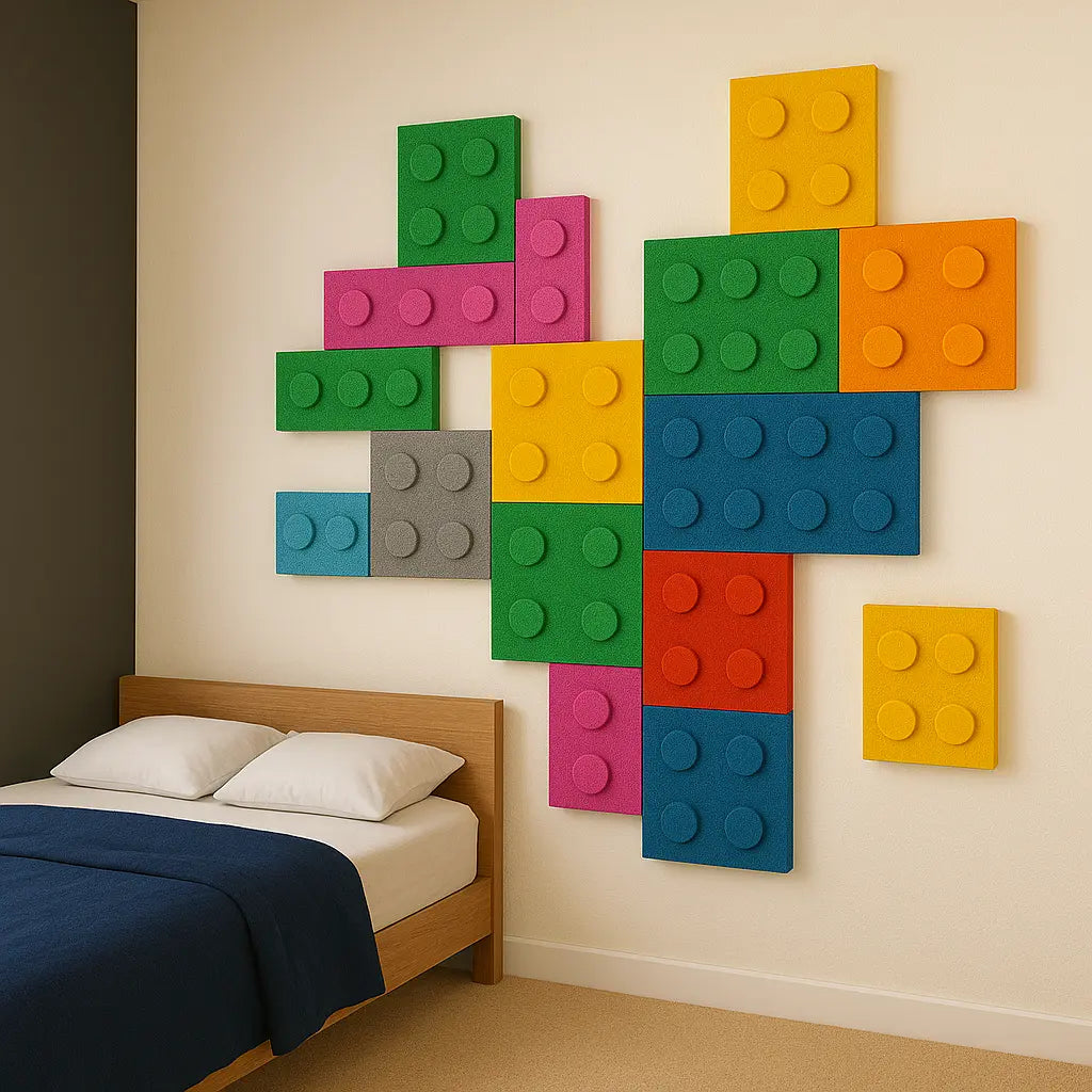 Soft Foam Wall Panels - BUILDING BLOCKS For Kids in bedroom interior DecorMania EU