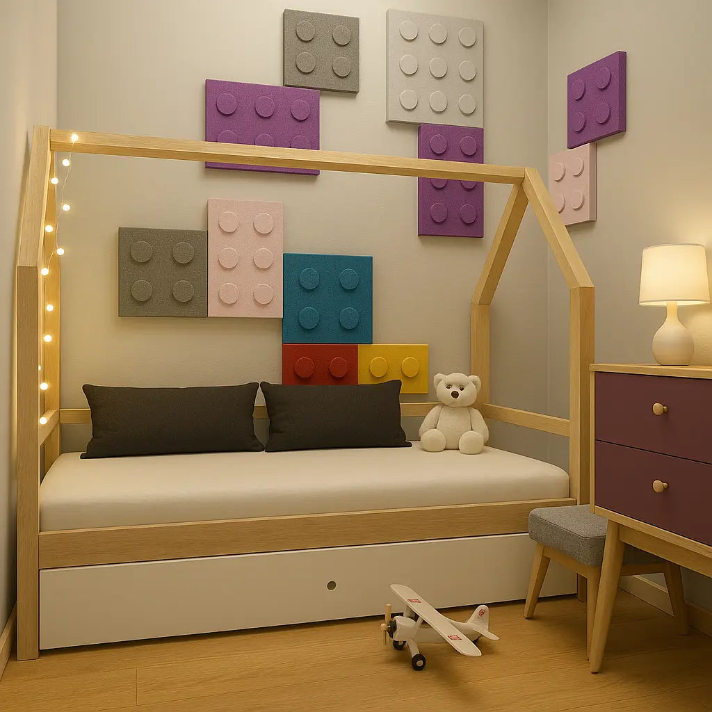 Soft Foam Wall Panels - BUILDING BLOCKS For Kids in cozy bedroom interior DecorMania EU