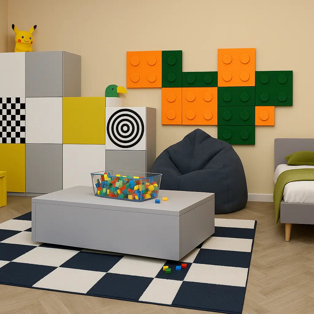 Soft Foam Wall Panels - BUILDING BLOCKS For Kids in bedroom interior DecorMania EU