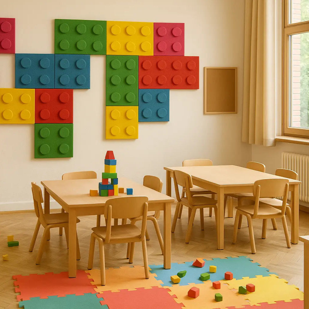 Soft Foam Wall Panels - BUILDING BLOCKS For Kids in cozy preschool interior DecorMania EU