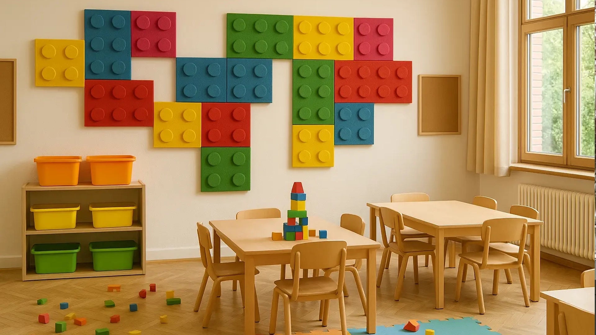 Soft Foam Wall Panels - BUILDING BLOCKS For Kids in playroom interior Decormania