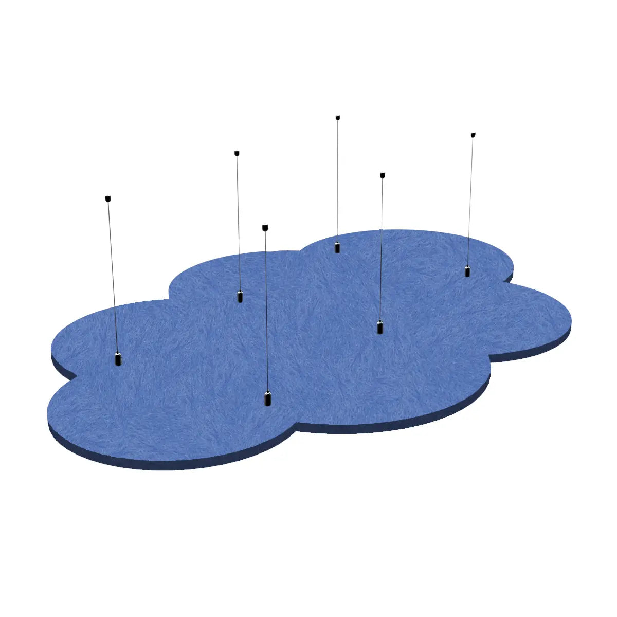Suspended Ceiling Panels - Acoustic Felt CLOUD L azure swatch on white background Decormania EU