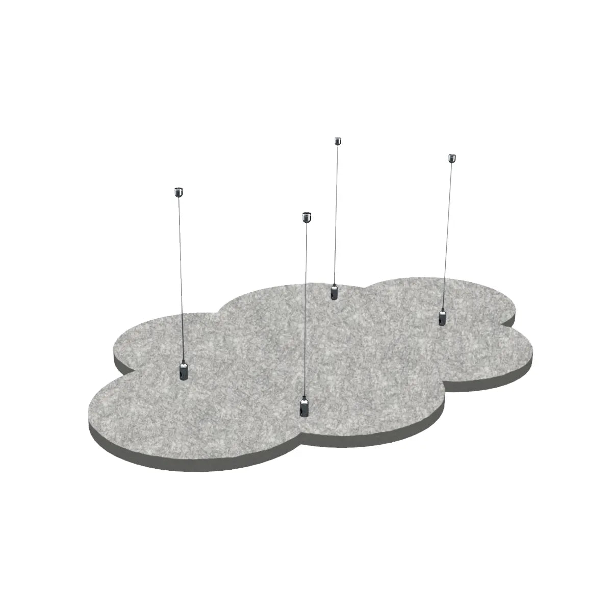 Suspended Ceiling Panels - Acoustic Felt CLOUD M on white background Decormania EU