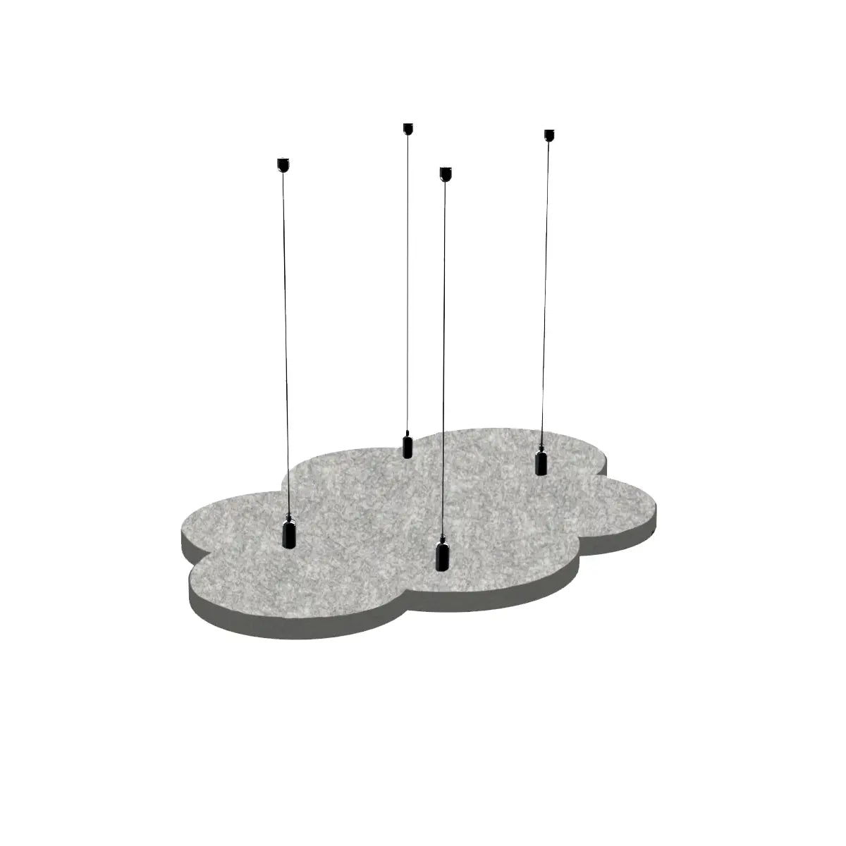 Suspended Ceiling Panels - Acoustic Felt CLOUD S on white background Decormania EU