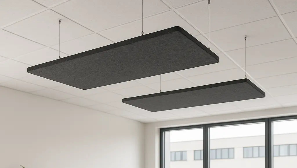Suspended Ceiling Panels - Acoustic Felt RECTANGLE in white office interior DecorMania EU